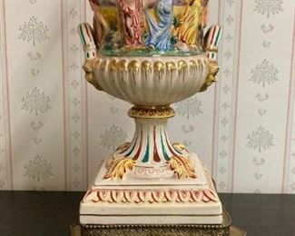 Vintage Capodimonte figural lamps