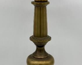 Vintage brass spindle lamp