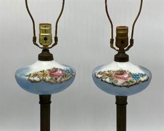 Vintage hand-painted lamps