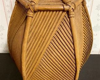 Vintage faux rattan lamp