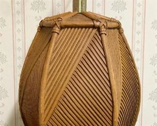 Vintage faux rattan lamp