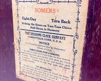 Vintage Sessions "Somers" mantel clock