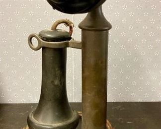 Antique wooden Western Electric Company hand crank wall phone