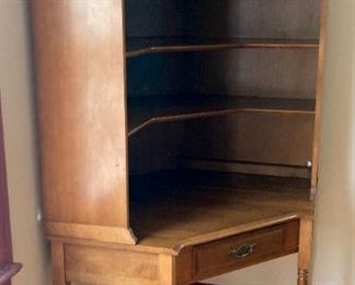 Vintage corner desk and bookcase