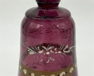 Vintage hand blown Amethyst bell