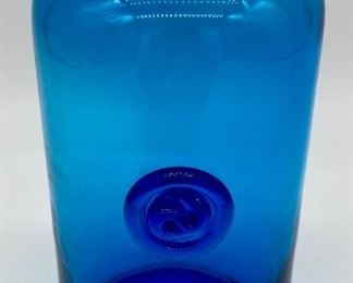 Vintage blue glass jar