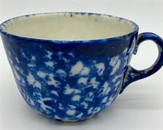 Vintage blue and white spongeware