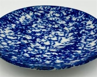 Vintage blue and white spongeware