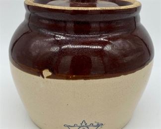 Antique #3 brown and white jug