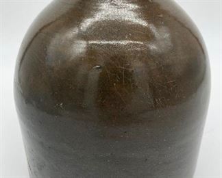 Stoneware brown metallic jug