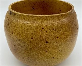 Signed stoneware bowl