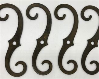 Vintage brass coat hooks - assorted sizes and shapes