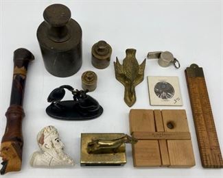 Assorted vintage and antique items