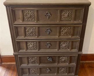 Vintage 5-drawer chest of drawers