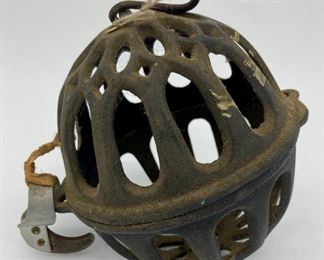 Vintage cast iron hanging string holder by Handy Twine Knife Co.