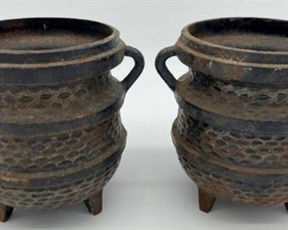 Vintage cast iron planters