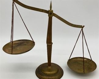 Vintage brass scales