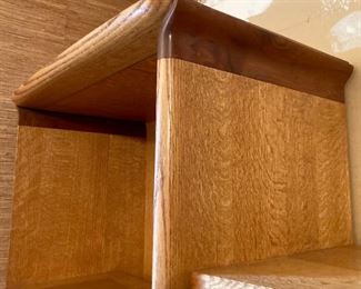 Oak entertainment center with hidden VHS storage