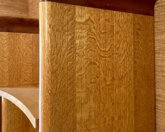 Oak entertainment center with hidden VHS storage