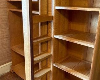 Oak entertainment center with hidden VHS storage