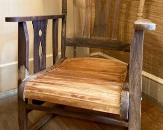 Antique wooden rocker