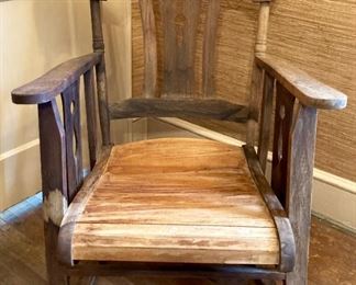 Antique wooden rocker