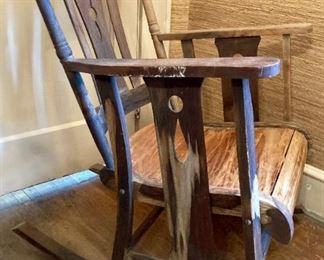 Antique wooden rocker