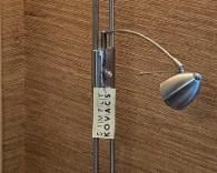 George Kovacs torchiere and reading silver and frosted glass floor lamp