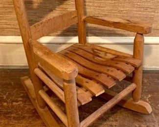 Antique wooden child's rocker