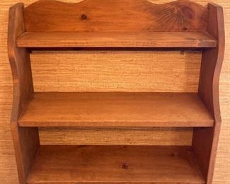 Vintage 3-shelf wall display rack