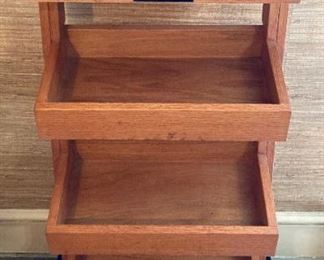 Rolling fruit/produce 4-bin stand