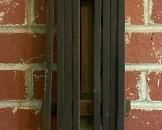 Antique American wooden wall mounted drying rack