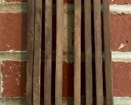 Antique wooden wall mounted drying rack