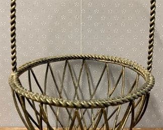 Metal wire hanging plant basket