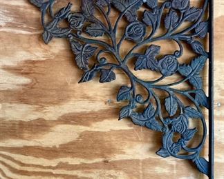 Vintage metal floral shelf bracket