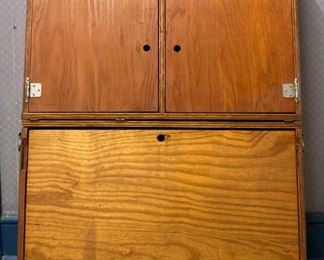 Hand-crafted portable RV secretary desk