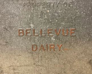 Antique Bellevue Dairy milk box