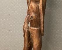 American Canned African sculpture by Julis Duman, Mount Guildard, Durham, NC "His father at harvest time; 4 feet tall