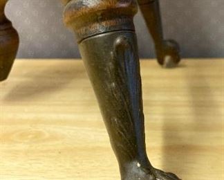 Antique spindle leg claw footed stool