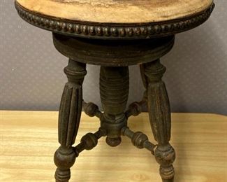 Antique carved leg dragon footed stool