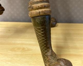 Antique carved leg dragon footed stool