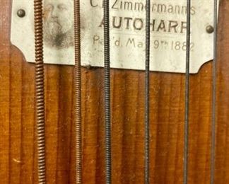 Antique C.F. Zimmermann's AutoHarp with case