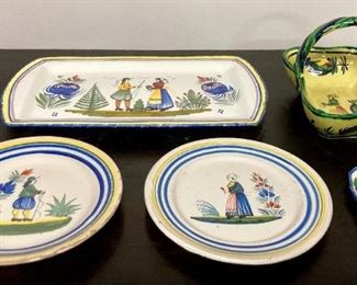 Various: Peasant Village, Henriot Quimper, Grande Maison Quimper, Nathan Strauss & Sons HB Quimper