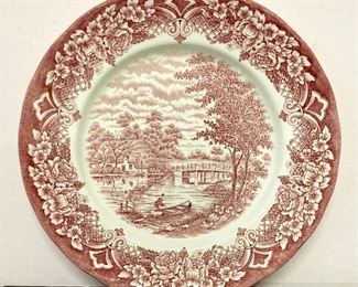 W.H. Grindley & Co. LTD, Staffordshire, England, "Homeland" porcelain plate