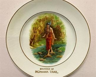 Souvenir of Mohawk Trail porcelain plate