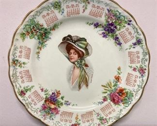 Vintage 1910 calendar plate