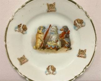 Vintage animal musician plate