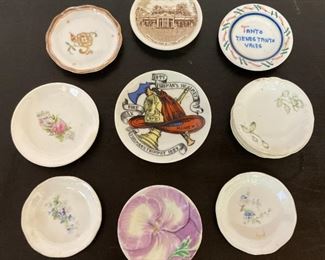 Assorted butter pat plates, including: Rosenthal Continental "Chrysantheme", EDW Kreigler Madrid, Adams of Staffordshire England, Knowles Taylor Knowles of Liverpool