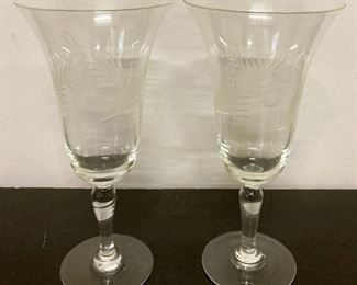 Vintage glass stemware