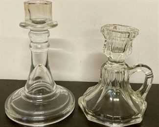 Vintage glass candleholdlers